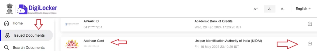 download aadhar card