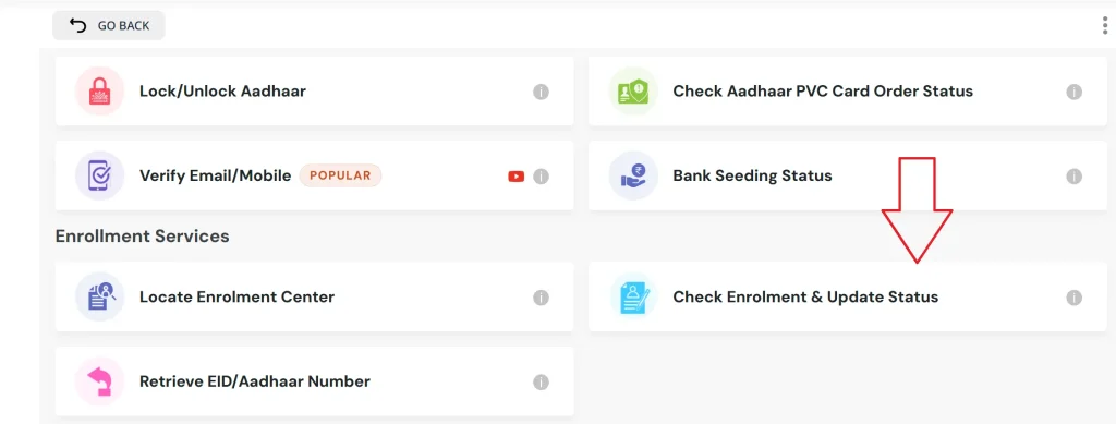 Aadhaar Card Status Check Umang App